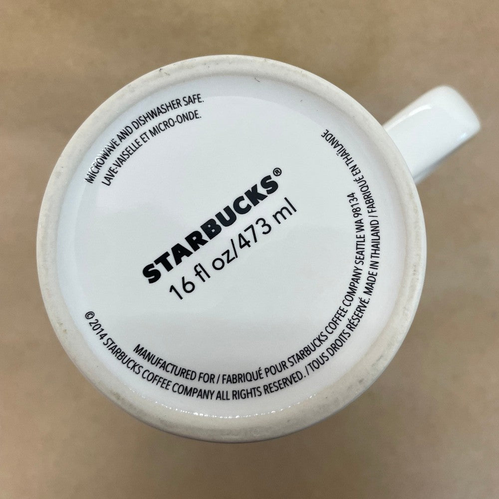 Starbucks Dot Collections Green Blue Yellow Floral Mug-2014